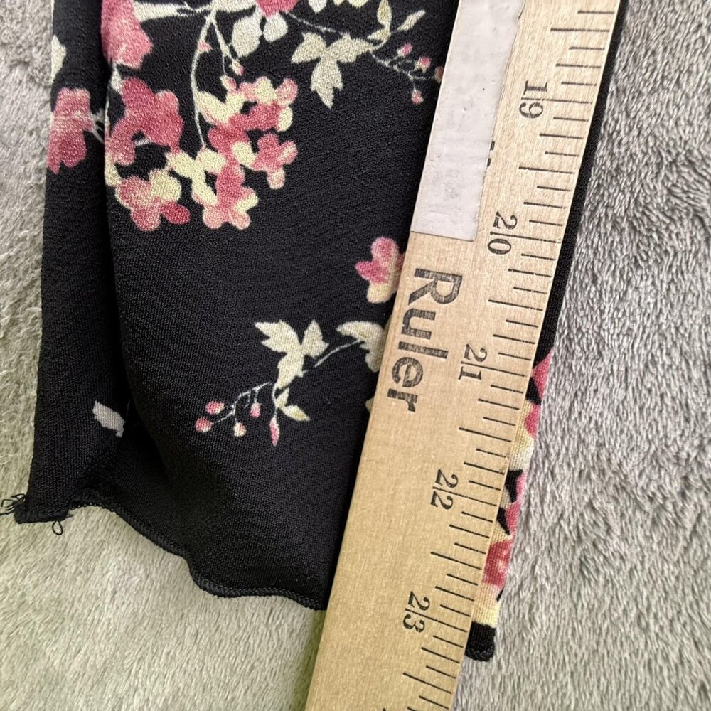 Tomorrow's Mother Top Womens Large Black Floral Maternity Nursing Wrap Blouse - Picture 13 of 14